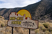 Sign for the Cottonwood Glen Picnic Area in Nine Mile Canyon in Utah.