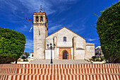 Iglesia de San Juan Bautista in der Altstadt von Marchena in der Provinz Sevilla in Andalusien im Süden Spaniens. Kirche des Heiligen Johannes des Täufers