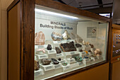 The mineral collection in the USU Eastern Prehistoric Museum, Price, Utah.