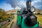 Lokomotive Aliva nº 4 im Zug El Tren de Arganda oder Tren de la Poveda in Rivas Vaciamadrid, Madrid, Spanien