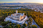 Luftaufnahme des Schlosses Bellver Palma de Mallorca Mallorca Balearen Spanien