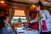 Fine wines served in the Al-Andalus luxury train travelling around Andalusia Spain.