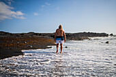 Montaña Bermeja beach in Lanzarote, Canary Islands, Spain