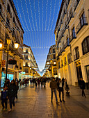 Christmas arrives in the streets of Zaragoza, Aragon, Spain