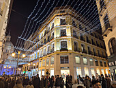 Christmas arrives in the streets of Zaragoza, Aragon, Spain