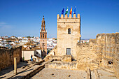 Alcazar de la Puerta de Sevilla. The Seville Gate Citadel. Old town Carmona Seville Andalusia South of Spain.