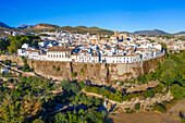Aerial view of Priego de Cordoba in the subbetica natural park in Cordoba province, Andalusia, southern Spain.