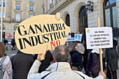 Hundreds of people participate in the march in defense of the environment and mobilization for the COP28 Climate Summit, Zaragoza, Aragon, Spain