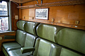 Inside the Strawberry train that goes from Madrid Delicias train station to Aranjuez city Madrid, Spain.