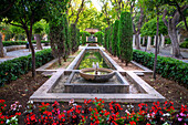 Palma Mallorca die Brunnen und Gärten von S'Hort del Rei die Gärten der Könige außerhalb des Palacio Real de La Almudaina, Mallorca, Palma de Mallorca, Insel Mallorca, Spanien