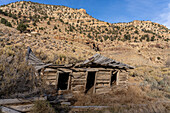 Eine verlassene Pionier-Ranchhütte im Nine Mile Canyon in Utah