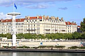 France, Rhone, Lyon, Claude Bernard quay, Karen Blixen bank (7th district), listed as World Heritage by UNESCO, Tony Bertrand Nautical Center