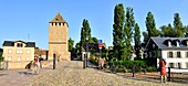 Frankreich, Bas Rhin, Straßburg, Altstadt als Weltkulturerbe der UNESCO, Bezirk Petite France, die gedeckten Brücken über den Fluss Ill