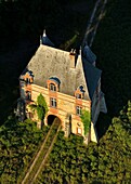 Frankreich, Yvelines, Regionales Naturreservat Hochtal der Chevreuse, Landschaft (Luftaufnahme)