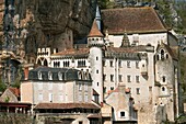 France, Lot, Rocamadour, the city of Rocamadour, the gorges of the Alzou, on the way to Santiago de Compostel listed as World Heritage by UNESCO