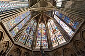 France, Moselle, Metz,Saint Etienne of Metz gothic cathedral, stained glass windows