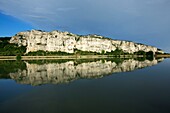 France, Drome, Donzere, Pont de Robinet (1847) on the Rhone classified Historic Monument, Parade of Donzere, railway line