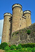 France, Cantal, Parc Naturel Regional des Volcans d'Auvergne (Natural Regional Park of Auvergne Volcanoes), labelled Les Plus Beaux Villages de France (the Most Beautiful Villages of France), castle of Anjony dated 15th century