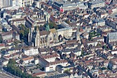 France, Cote d'Or, the city of Dijon (Aerial view)