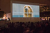 France, Hauts de Seine, Puteaux, outdoor cinema