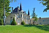 France, Gironde, Margaux, Medoc region, the chateau Palmer where wine is produced 3rd cru