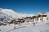 France, Savoie, ski area of the 3 valleys, Saint Martin de Belleville, resort of Menuires, hamlet and of Reberty 1850