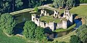 France, Vendee, Commequiers, the castle (aerial view)