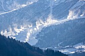 France, Savoie, Valmorel, Tarentaise Valley, massif of Vanoise, remontée mécanique, neige artificielle,