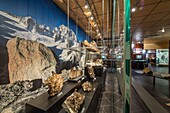Frankreich, Hochsavoyen, Chamonix Mont Blanc, Ausstellungsraum im Kristallraummuseum Tairraz