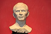 France, Bouches du Rhone, Arles, departmental museum Arles antique, bust of Caesar