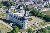 France, Indre, Valencay, the castle (aerial view)