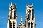France, Meurthe et Moselle, Nancy, 19th century Saint Leon church in neogothic style by architect Leon Vautrin
