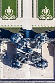 France, Loir et Cher, Loire valley listed as World Heritage by UNESCO, Chambord, the castle and the garden (aerial view)