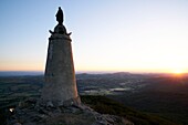 France, Tarn, Lacaune, Monts de Lacaune, Regional Natural Park of Haut Languedoc, roc de Montalet, place of pilgrimage, statue of the Virgin