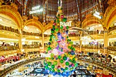 France, Paris, the Grand Magasin des Galaries Lafayettes, the Christmas tree