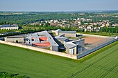France, Seine et Marne, Meaux, prison Center Chauconin Neufmontiers de Meaux (aerial view)