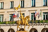 France, Paris, Place des Pyramides, the statue of Joan of Arc