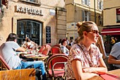 France, Bouches du Rhone, Aix en Provence, restaurants in the city center