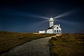 France, Morbihan, Belle Ile en mer, Sauzon, The Pointe des Poulains lighthouse