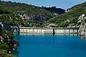 France, Alpes de Haute Provence, Parc Naturel Regional du Verdon, Lake St Croix dam near Sainte Croix de Verdon