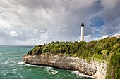 France, Pyrenees Atlantiques, Biarritz, Saint Martin Cape, The Biarrtiz lighthouse listed as Historical Monument