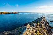 France, Finistere, Le Conquet, Kermorvan peninsula, Kermorvan lighthouse built in 1849