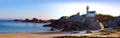 France, Finistere, Pays des Abers, Brignogan Plages, the Pontusval Lighthouse on the Pointe de Beg Pol at sunrise
