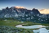 Frankreich, Hautes Alpes, Nevache, La Clarée-Tal, Cerces-Massiv (3093m)