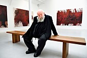 France, Paris, Galerie RX, Hermann Nitsch, Hermann Nitsch, contemporary Austrian artist, co founder of the Wiener Aktionismus movement (Viennese Actionism)