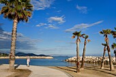 Frankreich, Var, Toulon, Bezirk Mourillon, künstlicher Strand