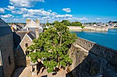 France, Finistere, Concarneau, Walled Town is a fortified town built in the 15th and 16th century modified by Vauban in the 17th century