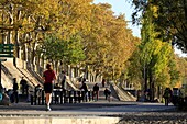 France, Rhone, Lyon, 6th district, Les Brotteaux district, Quai Général Sarrail on the Rhone, historical site classified World Heritage by UNESCO