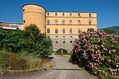 France, Haute Corse, Bastia, the facade of the museum of ethnography former governor's palace in the citadel and garden Romeu