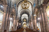 Frankreich, Cantal, Mauriac, Kirche Notre Dame des Miracles, das Kirchenschiff